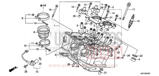 CYLINDER HEAD (REAR) VFR800XD de 2013